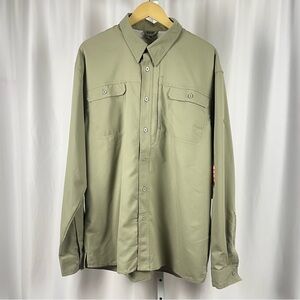 NEW Hi-Tec Large Fishing Hiking Outdoor Button Down Shirt UPF 30 Camp Safari